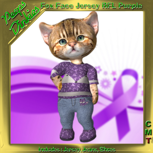 Peeps Dinkies Fox Face Jersey RFL Purple