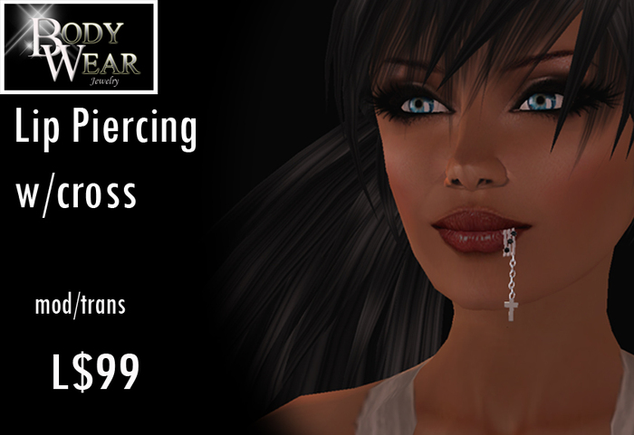 BODYWEAR - cross lip piercing