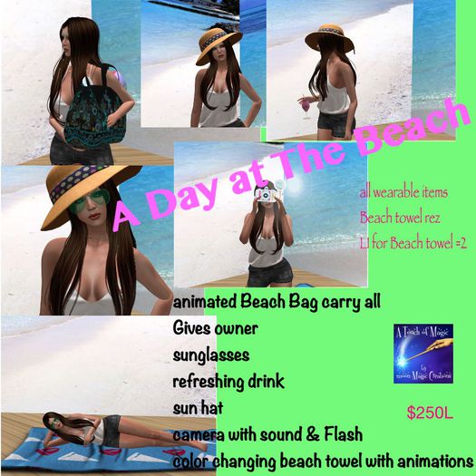 A Day at The Beach Bag gives items(bag)