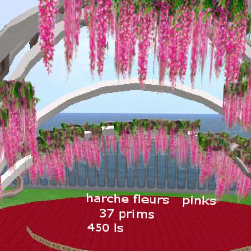 arche simple fleurs pinks 37prims