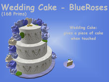 <MS> Decos Wedding Cake-BlueRoses