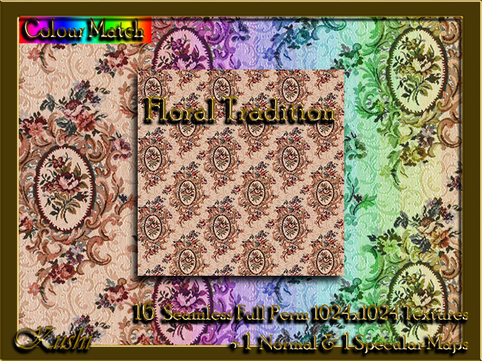 !Kushi! FloralTradition Textures -WEAR TO UNPACK