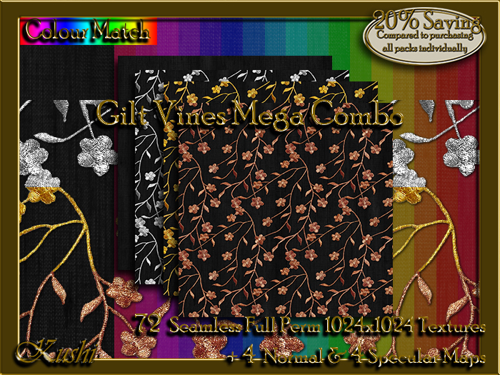 Gilt Vines Mega Combo Textures
