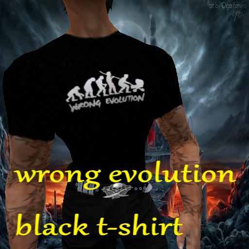 wrong evolution black t-shirt