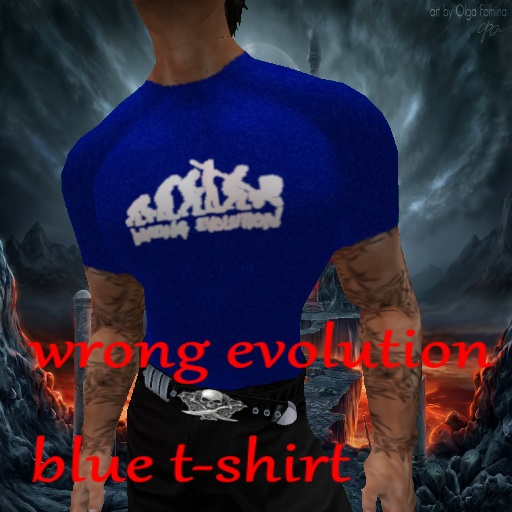 wrong evolution blue t-shirt