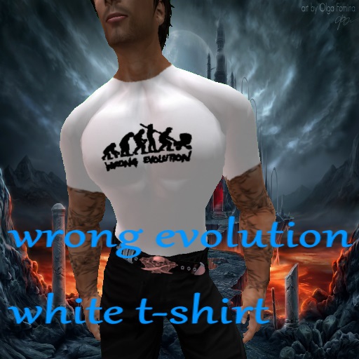 wrong evolution white t-shirt
