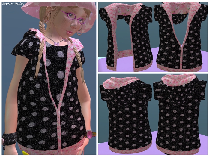 Sophies SMB Designer Dots Vest (open/closed)