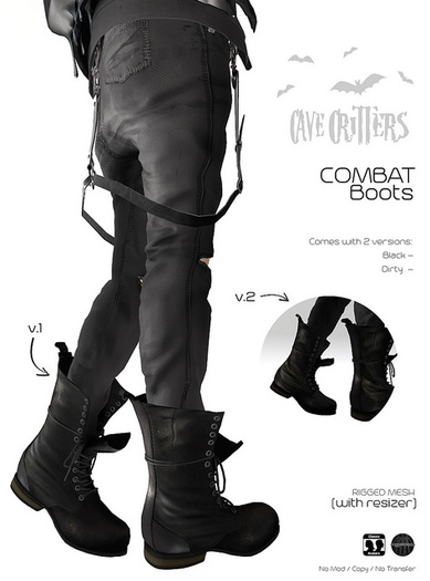 .:CAVE CRITTERS:. - COMBAT BOOTS (unisex)
