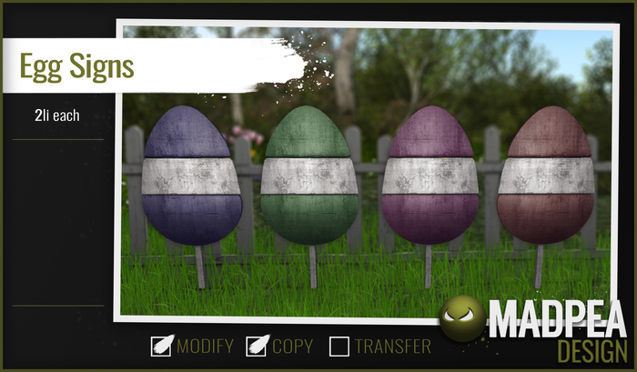 MadPea Egg Signs