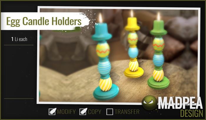 MadPea Egg Candle Holders