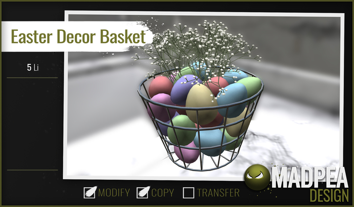 MadPea Easter Decor Basket
