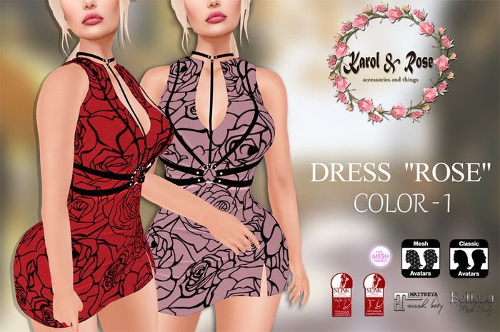 .KAROL ROSE.  Dress  Rose Red - pink
