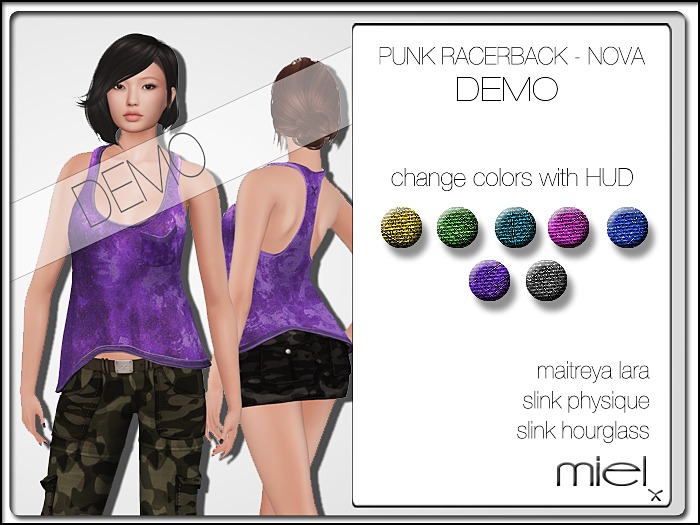 MIEL NOVA RACERBACK DEMO