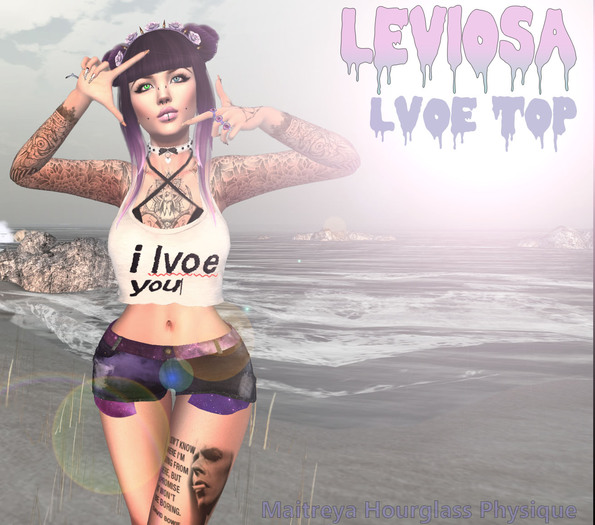 Leviosa Lvoe Bikini Strap Top - Maitreya - Hourglass - Physique - Pastel Goth - Grunge 