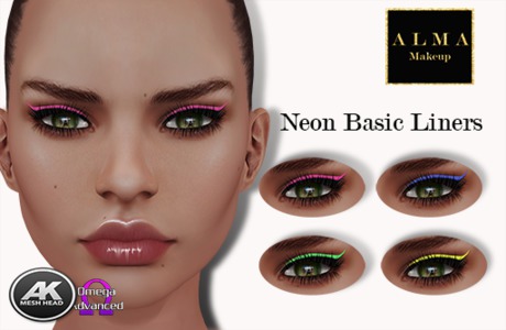 Second Life Marketplace - ALMA Makeup - Neon Basic Liners - AK