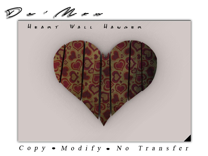 .::De'Mon::. Old St. Valentine (Hearts) - Wall Hanger