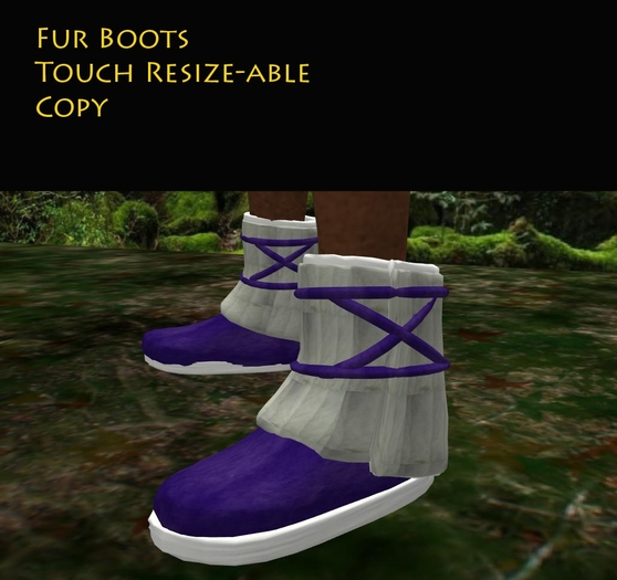 Moccasin Fur Boots Purple