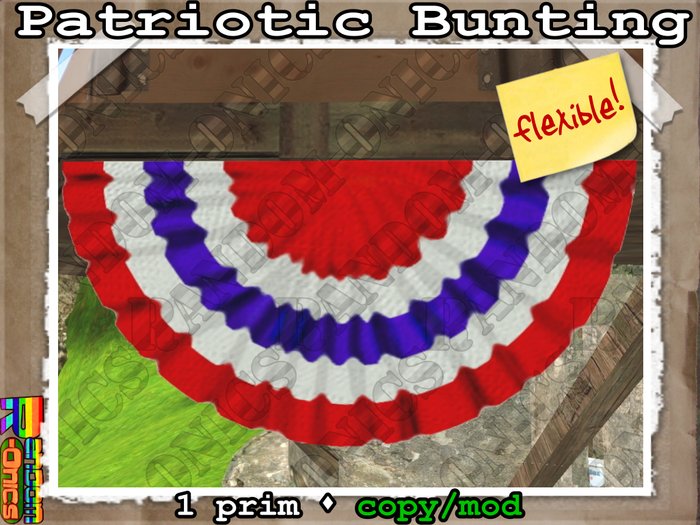 ~[ RANDOM-ONICS ]~ Festive Fourth of July Bunting (BOXED) 