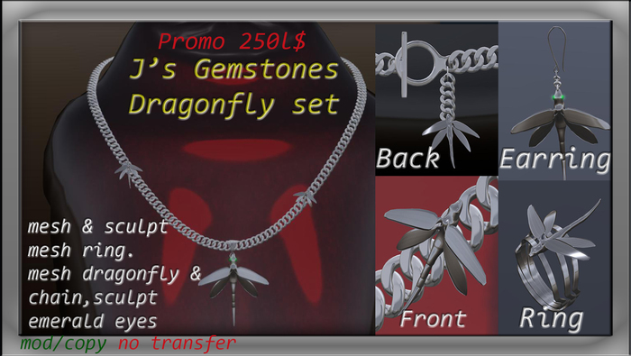 platinum dragonfly set