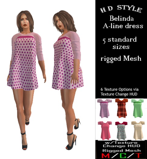 Belinda dress with Texture Change HUD