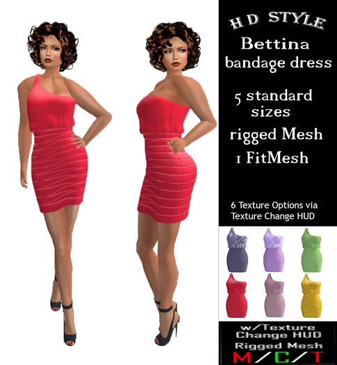 Bettina bandage dress with Texture Change HUD