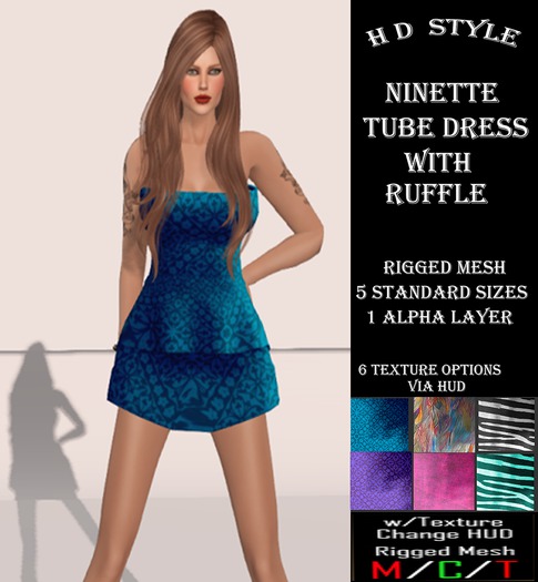 Ninette Tube Dress with Texture Change HUD