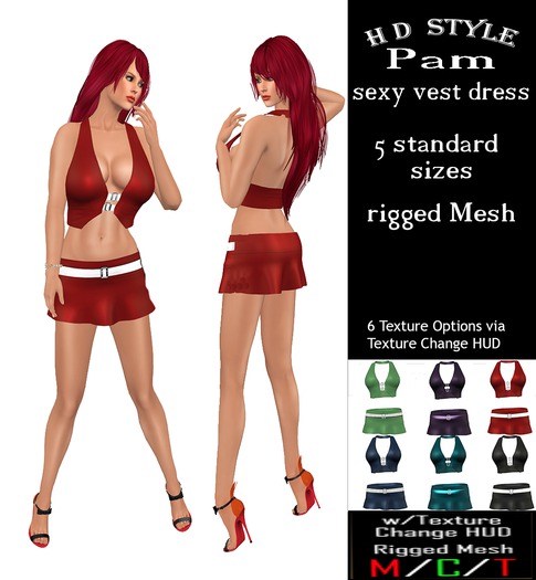 Pam sexy vest dress with Texture Change HUD