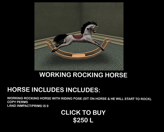 ANTIQUE ROCKING HORSE BOXED