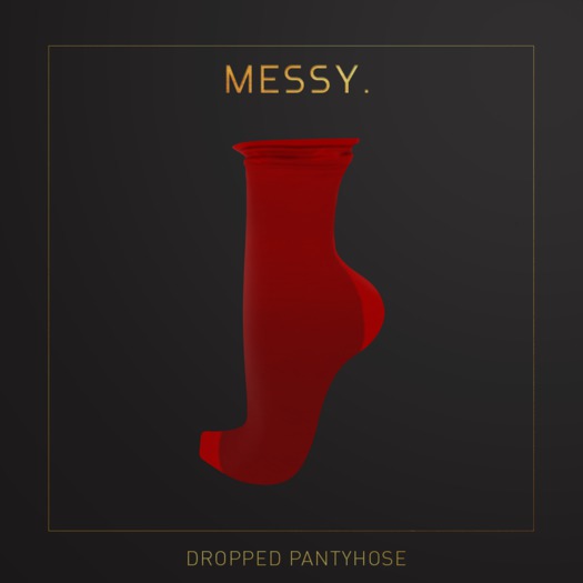 Messy. Dropped Pantyhose Red