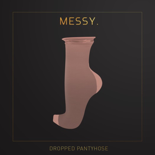 Messy. Dropped Pantyhose Peach