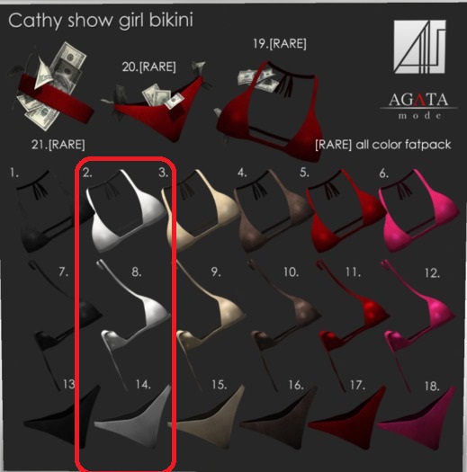*AGATA* Cathy 2 - 8 - 14 SET WHITE MAITREYA