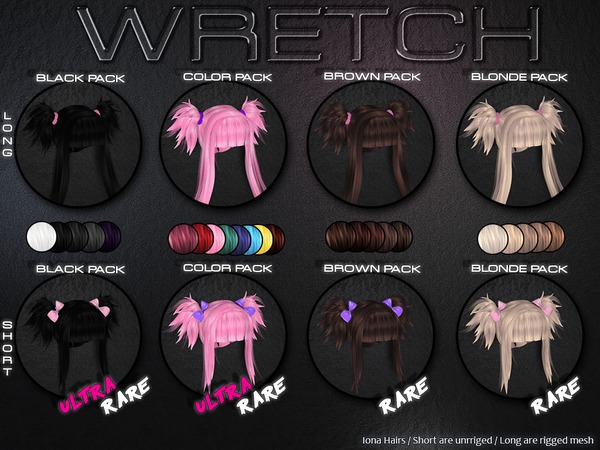 :: Wretch :: Iona Hairs Short Brown RARE