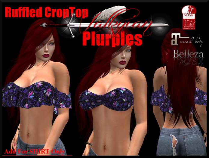 ~Valkyrian~Charming Plurple RUFFLE TOP (BOX)