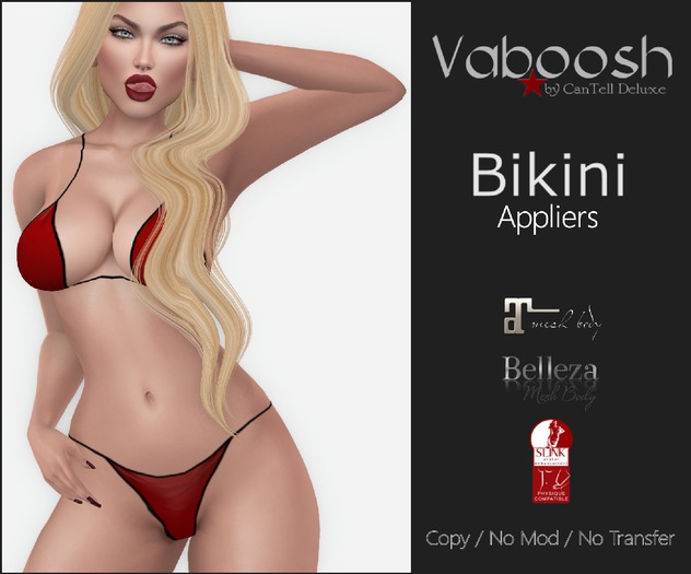 Vaboosh - Bikini Appliers - Red - Belleza/Maitreya/SLink