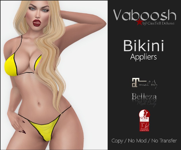 Vaboosh - Bikini Appliers - Yellow - Belleza/Maitreya/SLink