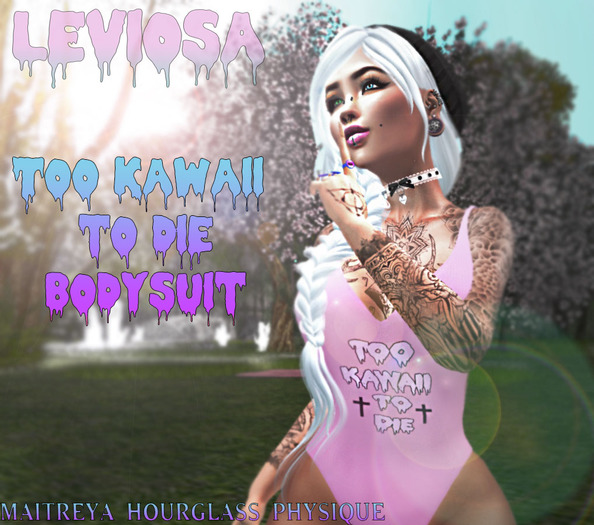 Leviosa Too Kawaii To Die Bodysuit - Maitreya - Hourglass - Physique - Pastel Goth - Kawaii
