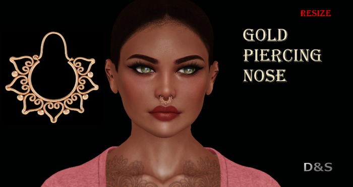 D&S design piercing nose  gold