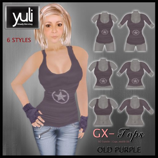(Yuli) GX- OLDPURPLE Tops