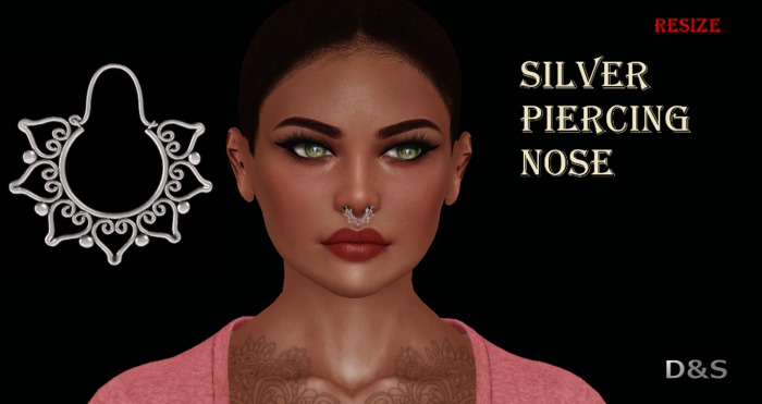 D&S design piercing nose  silver