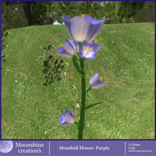 Second Life Marketplace [Moonshine creations] Moonbell flower blue