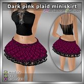 MF Bottom014e (Dark pink plaid miniskirt)