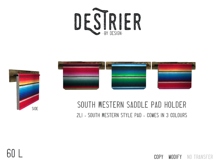 Destrier by Design - Saddle Pad Rack - South Western