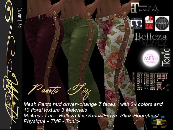 [ IBAN ] //013 MESH PANTS TIZ MAITREYA BELLEZA TMP SLINK TONIC