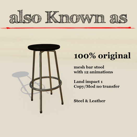 ~aKa~Tubular Barstool - Steel&Leather