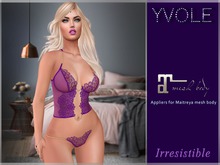 Yvole - Irresistible Lingerie Purple Maitreya appliers