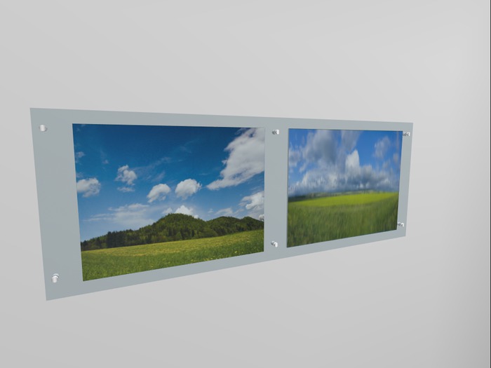 2 picture Glass picture frame