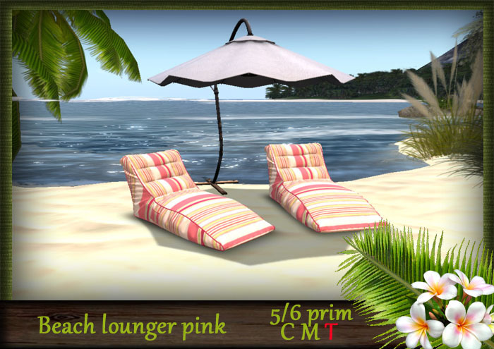 Beach lounger pink