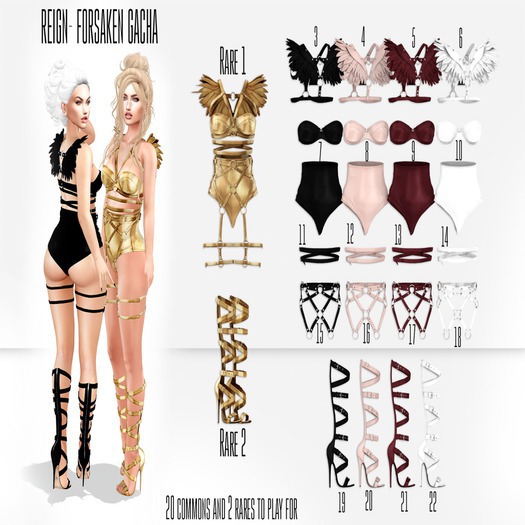 REIGN.- FORSAKEN WING'D HARNESS (BLUSH)- MAITREYA #4