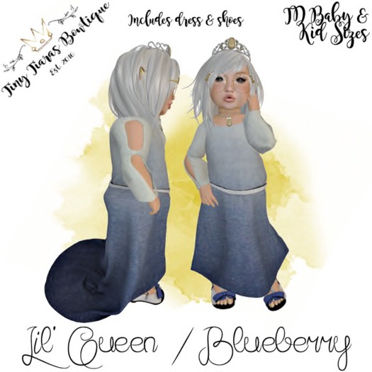 Tiny Tiaras Bowtique - Lil' Queen / Blueberry