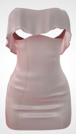 Kaithleen's Latex Mini Dress - Rose